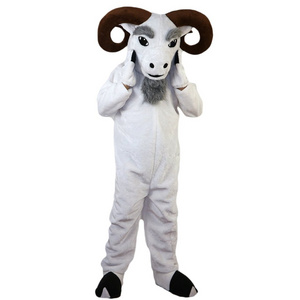 Hot Sale Popular Party Dress cute long plush goat Mascot Costume inflatable giant mascot costume