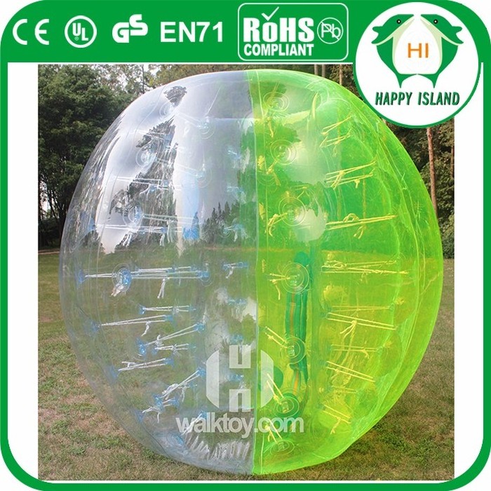 Inflatable soccer ball/ bumper ball/ bubble ball human sized giant plastic balls for sale