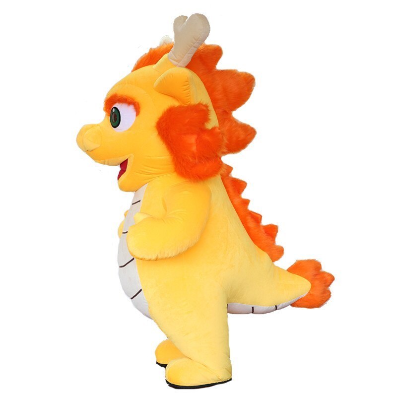 Classic Inflatable Dinosaur Costume Green Orange 2m/2.6m/3m New Design Dragon Inflatable Mascot Costume