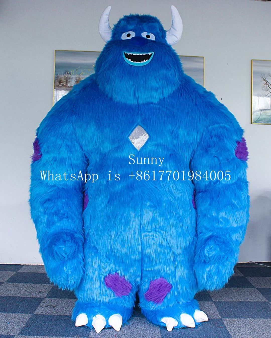 2.6m giant big large inflatable mascot costume adult sully monsters inc costume