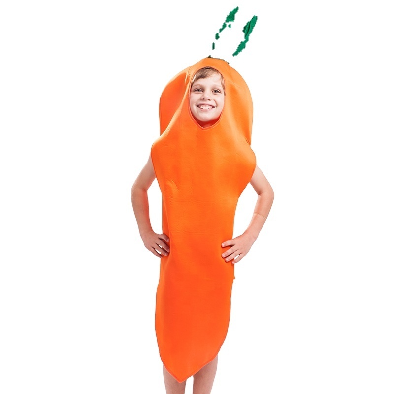 2022 Halloween carnival costume children carrot jumpsuit for child vegetable cosplay mascot costumes for kids