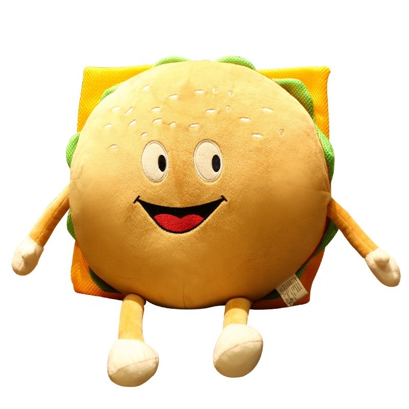 Fast Food Stuffed Plush Toy Simulation Hamburger Plush Toy