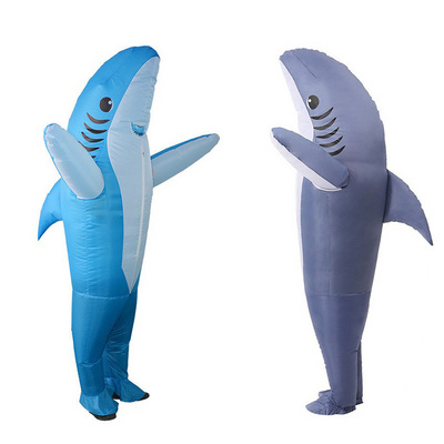 Hot Selling Funny Full Body Costume Blue Inflatable Dolphin Shark air blown costume Halloween Costumes Cosplay Party