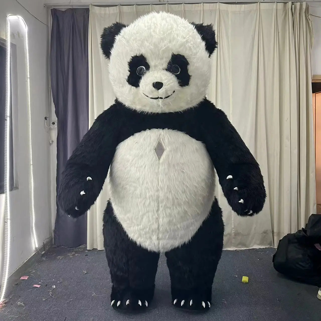 Hot sale high quality inflatable panda masoct costume short rabbit fur 2m/2.6m/3m panda inflatable mascot costume