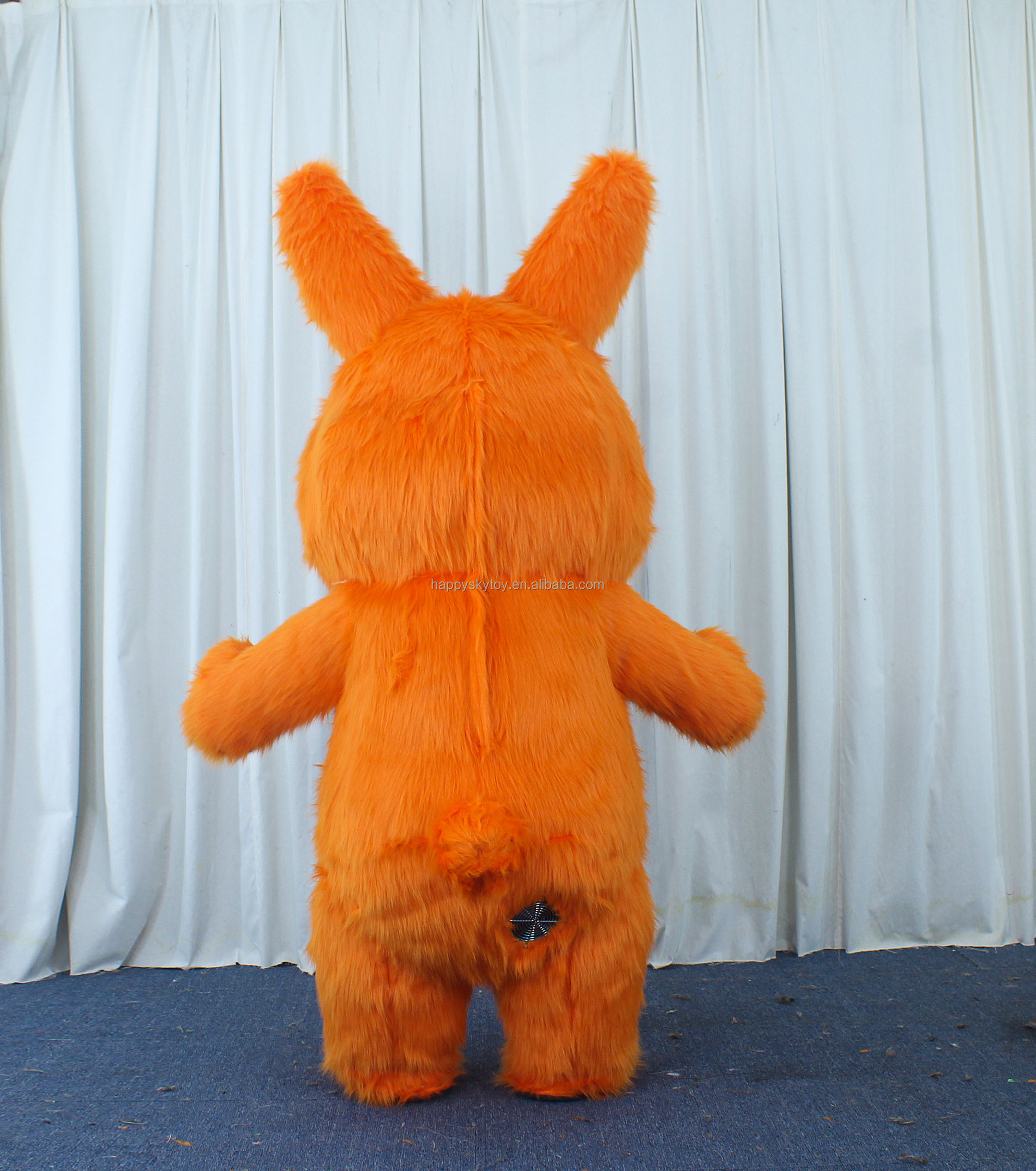 2.6 meter Hot Sale 2023 green and orange Giant inflatable easter bunny costume for adult