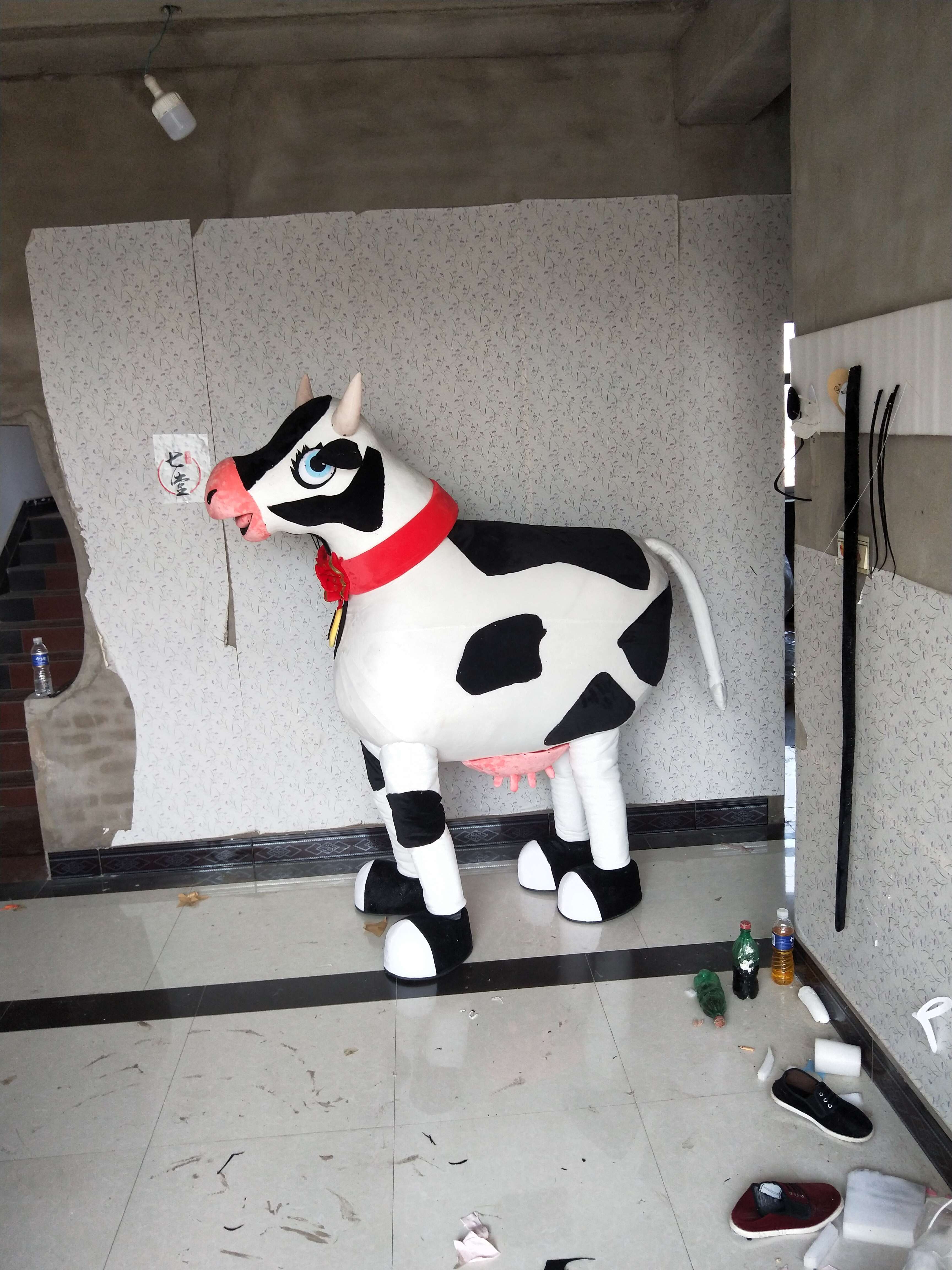 factory price CE new hot customized custom made 2 person cow mascot costume For Adults