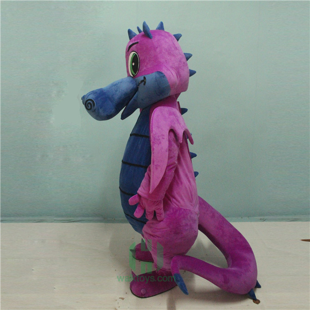 High quality CE custom purple dragon Cosplay Mascot Costume Cartoon dinosaur Mascot Costumes for sale