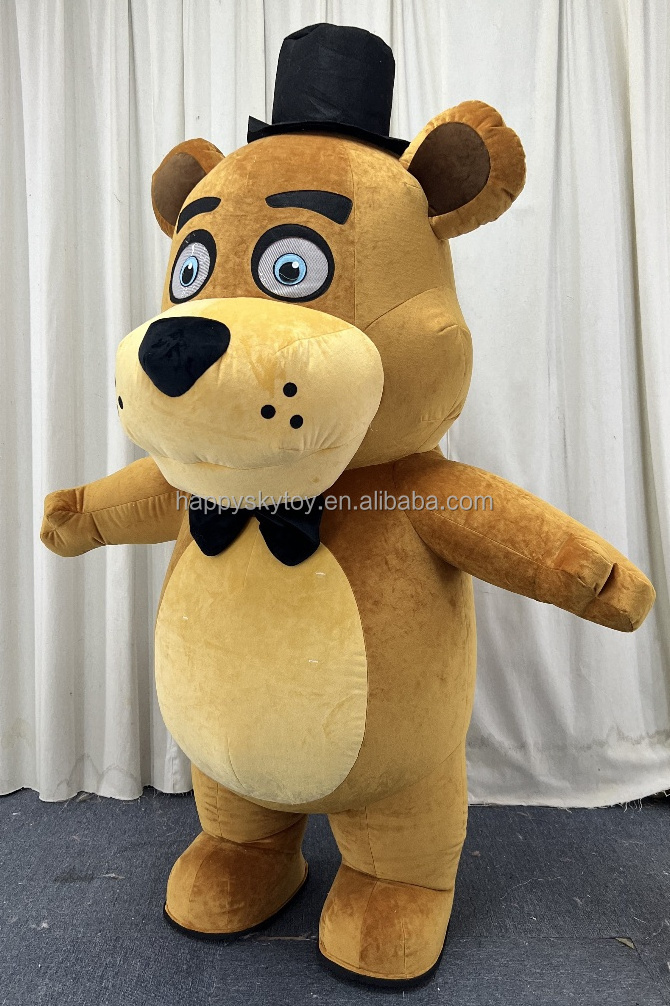 Funniest Toys Walking Inflatable Bear Mascot Costume Unisex Adults Cartoon Character-Inspired Fright Nights Freddy's Bear