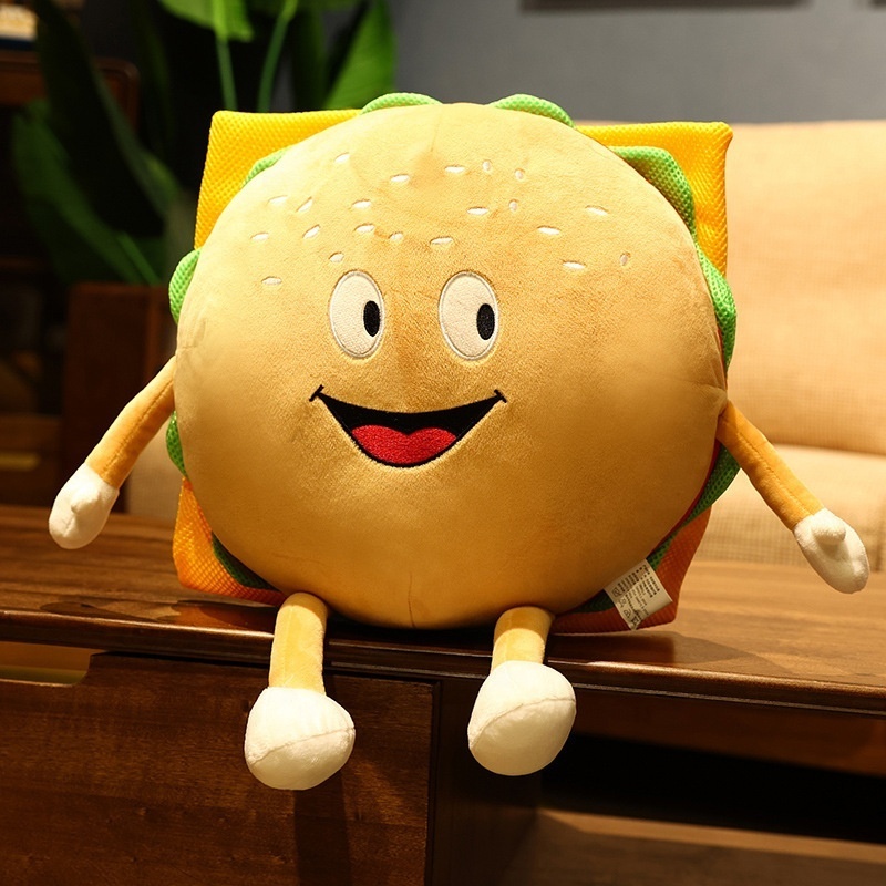 Fast Food Stuffed Plush Toy Simulation Hamburger Plush Toy