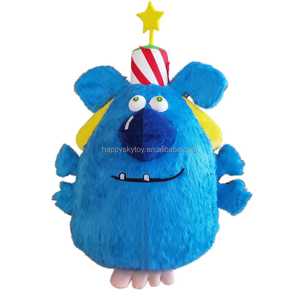 Customized Giant Inflatable Mascot Costume Sexy Cookie Monster Bear Walking Plush Material Adult Cosplay Parties Holidays Anime