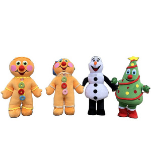 Famous Cartoon Characters Cute Gingerbread Man Yeti Inflatable Cartoon  Mascot Costumes