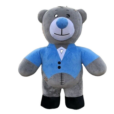 Party Blue Clothes Teddy Bear Dress cute EVA Mascot Costume inflatable teddy bear giant mascot costume