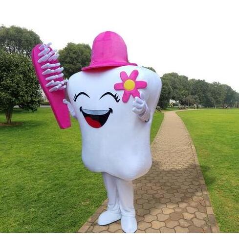 Factory Direct Custom Plush Tooth Mascot Costume Customizable EVA Adult Dental Health Advertisements Publicity Cartoon Apparel