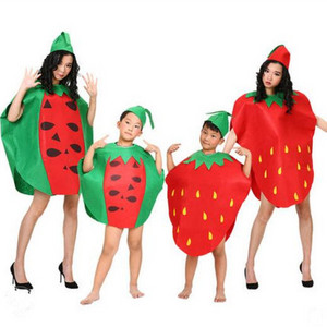 Kids Halloween Party Children's Day Cartoon Fruit Vegetable Costume Cosplay Clothes Pumpkin Banana Boy Girl Family party costume