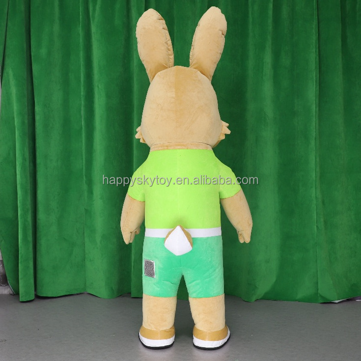 Unisex Customized Popular Lovely Rabbit Bunny Cartoon Character Inflatable Mascots Suit Sale Adult Walking Rabbit Mascot Costume