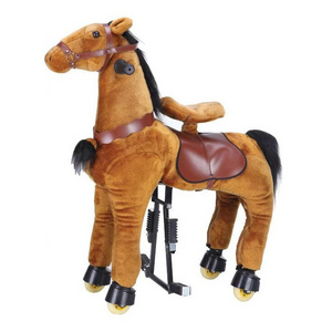 Factory straight out wholesale ride on horse children toys mechanical ride on horse