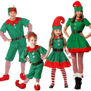 Cosmask Santa Claus Costume Men Women Girls Boys Christmas Clothes Costume Cosplay