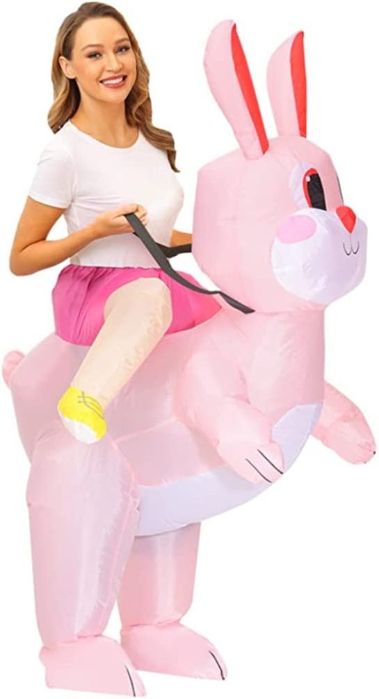 New model funny halloween blow up costume rabbit inflatable girl costume in advertising inflatables