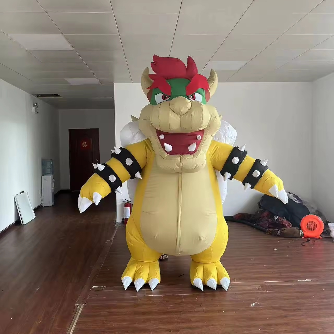 Unisex Halloween Inflatable Bowser Mascot Costume Plush Furry Walking Suit for Adults Inspired by Animal Theme