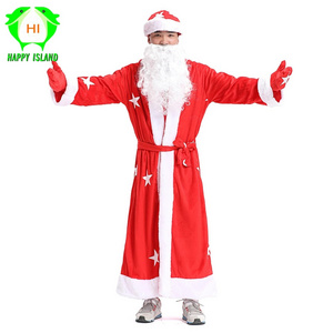 Russia Christmas Santa Claus Costume Cosplay Santa Claus Clothes Fancy Dress In Christmas High Quality Costume Suit For Adults