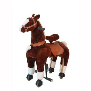 Funny Pony riding horse Running plush mechanical rocking horse toy for kids and caballos de juguete para montar