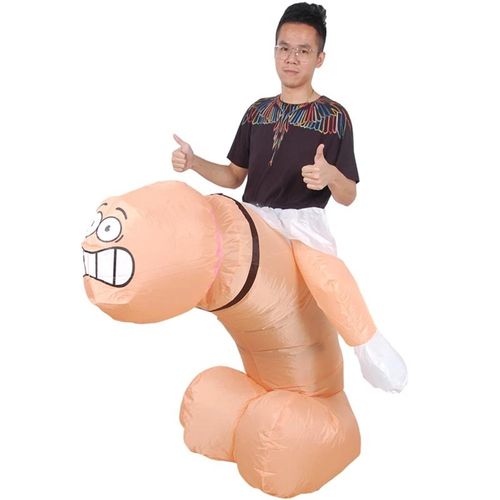 Sexy Inflatable WILLY Penis Costume Costumes Funny Dick Inflatable Strange Party Adult Halloween Costume for Men Women Jumpsuit