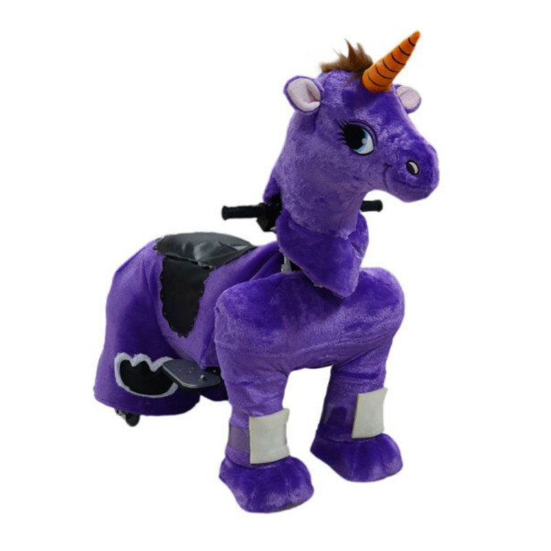 Zoo Mall Coin Operated Electric Animal Ride On Toys unicorn Stuffed Motorized Plush Riding Animals Scooter for mall