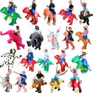 Purim Fantasy Inflatable Unicorn Dinosaur Dino Costume Cowboy Elephant Animal Mascot Halloween Costume