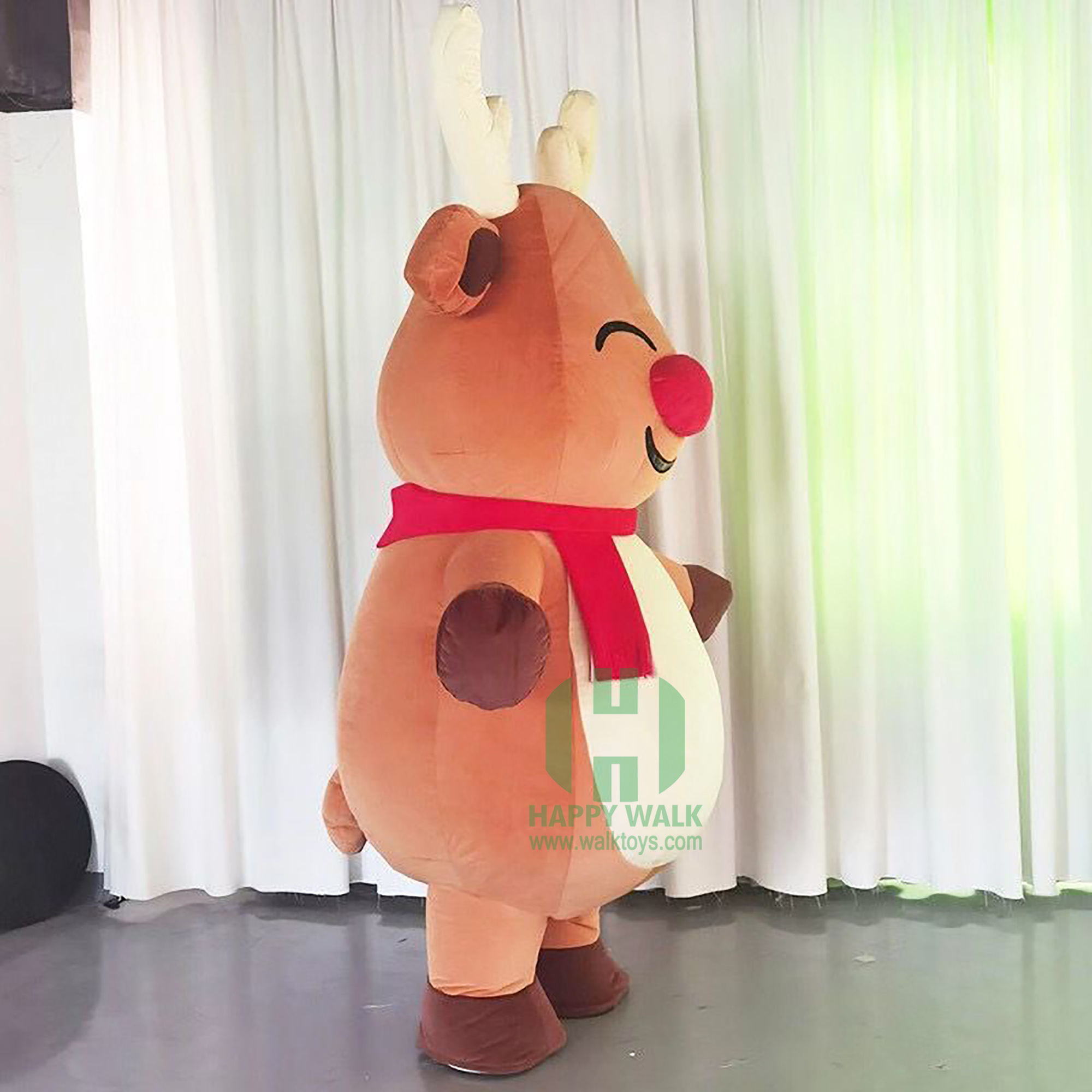 Inflatable Mascot Costume Adult Fancy Dress Christmas animal Fat Cute Reindeer Costume