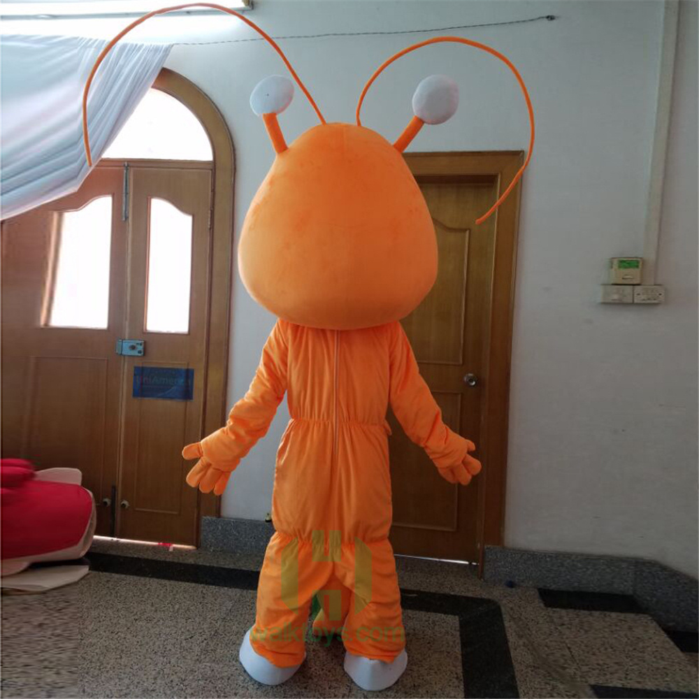 shrimp fashion design oem cheap character cute plush promotion advertising cartoon animal mascots costumes