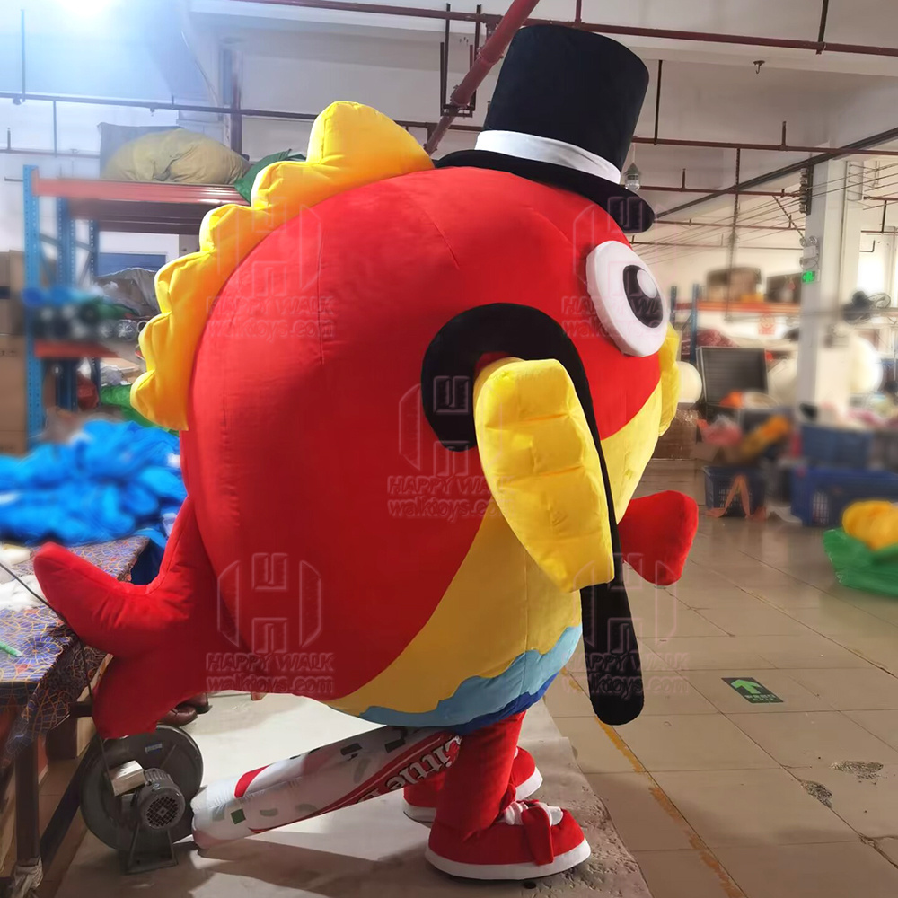 2m/2.6m/3m New Party Blower Up Cloth Custom Animal Fish Inflatable Mascot Costume