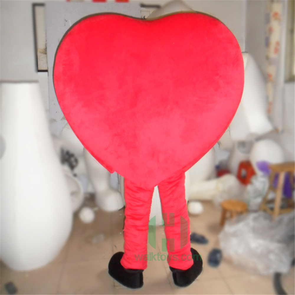 CE Custom Red Heart Anime Mascot Costume Unisex XL/XXL Inflatable Plush and Polyfoam for Holiday Festival Party Use