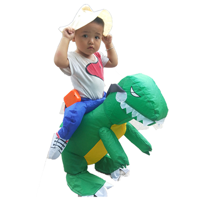 Kids Funny Dress Party Halloween Red Walking Ride On Inflatable Dragon Suit Cosplay Costume