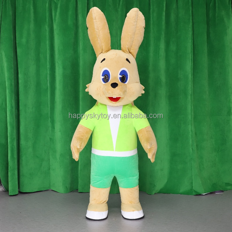 Unisex Customized Popular Lovely Rabbit Bunny Cartoon Character Inflatable Mascots Suit Sale Adult Walking Rabbit Mascot Costume