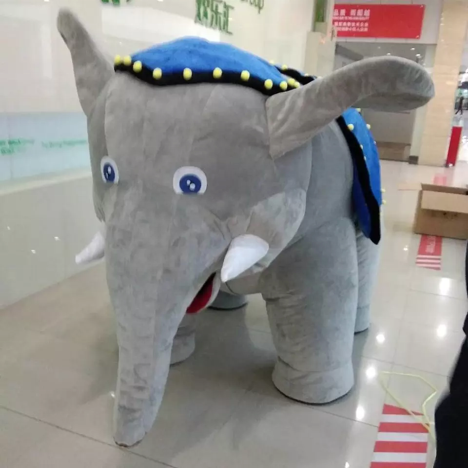 2 persons simulation elephant inflatable mascot costume for party