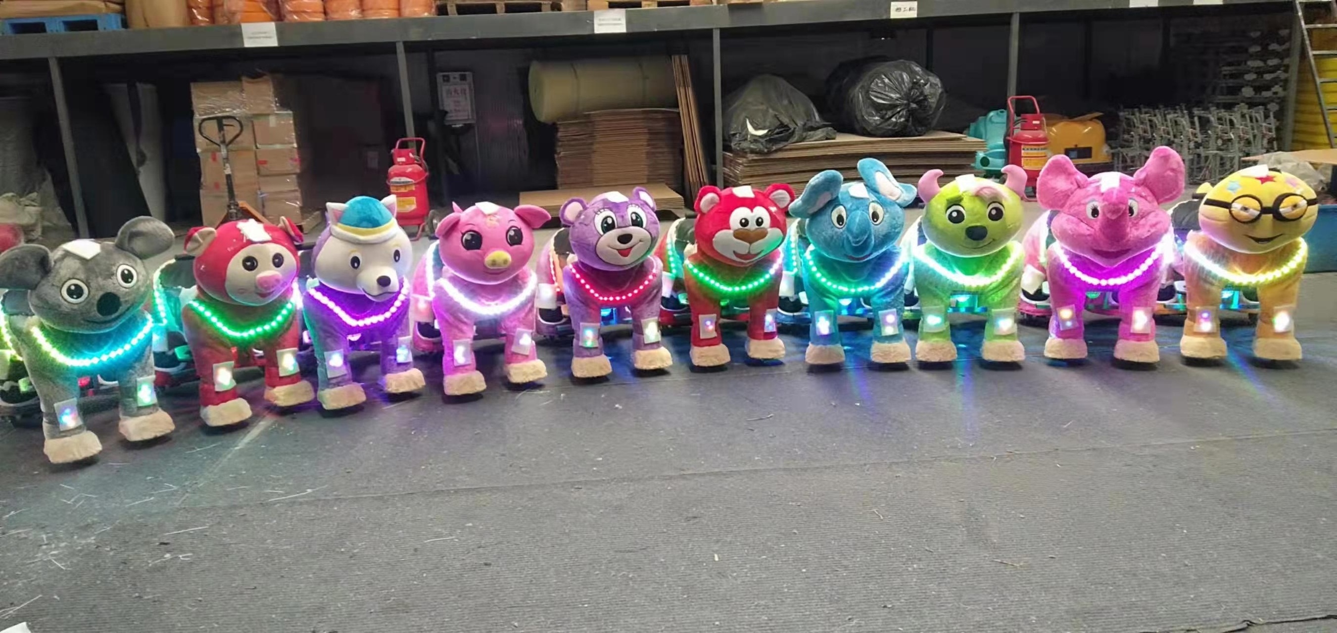 led string lights battery operated Animals Coin Operated Electric Animal Ride On Toys Motorized Plush Riding Animals Scooter