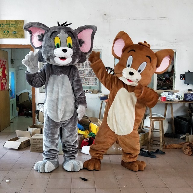 Funny custom tom and jerry mascot costumes promotion adult cartoon character