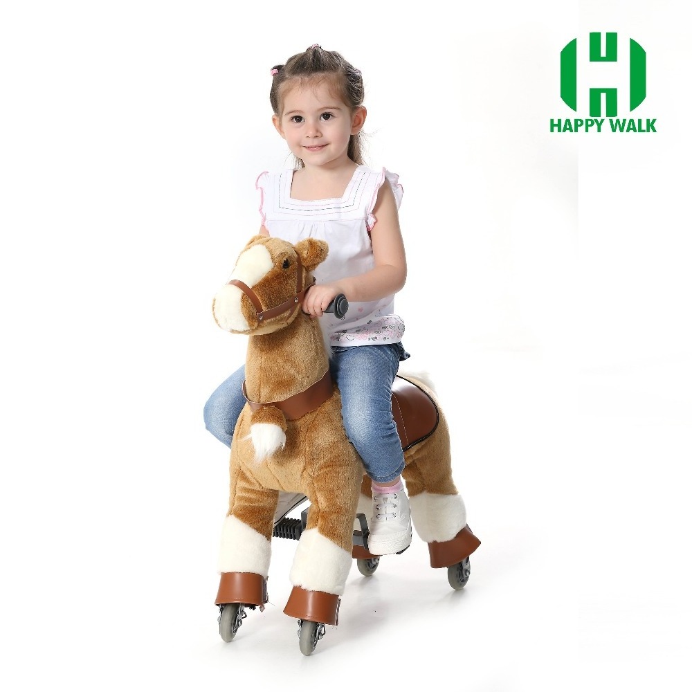 Cheap human power horse pony ride on animal mechanical toy ride horse for kids