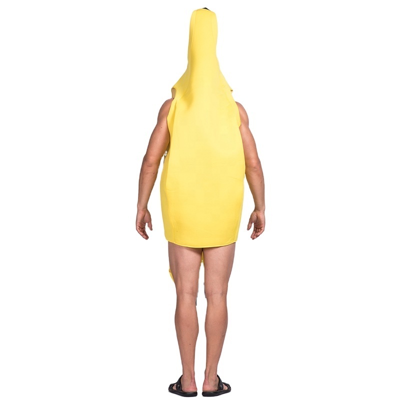 Wholesale funny fruit banana cosplay jumpsuit for adult Halloween carnival costume adults men mascot costumes