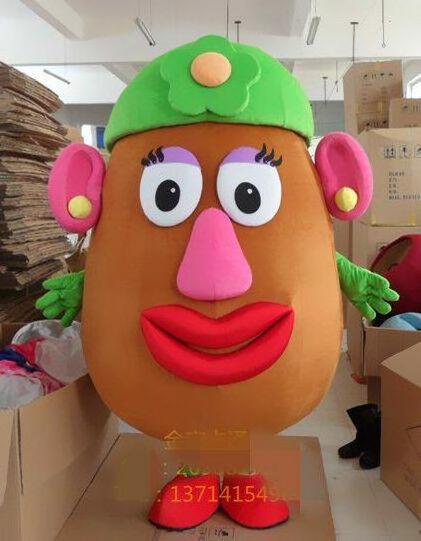 Customized Vivid Mr Potato Mascot Costume XL Bear Inflatable Cartoon Character Adults Embroidered 3M Promotion Includes Helmet