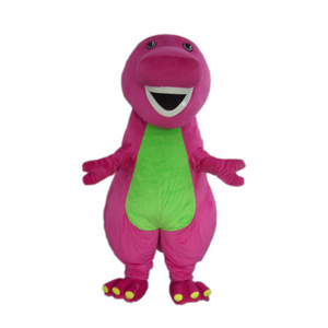 Cheap price mascots costumes promotion adult cartoon purple barney mascot costume for sale