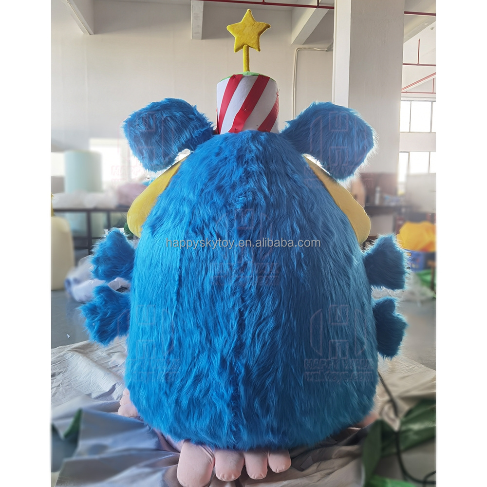 Customized Giant Inflatable Mascot Costume Sexy Cookie Monster Bear Walking Plush Material Adult Cosplay Parties Holidays Anime