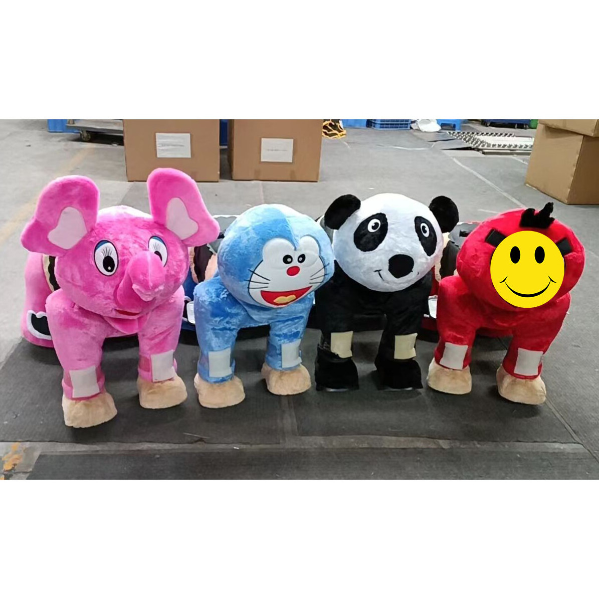 Unisex Electric Ride-On Toy Animals Plush Power Pony for Kids Theme Park Walking Toy for All Ages