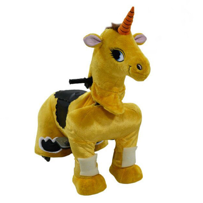 Zoo Mall Coin Operated Electric Animal Ride On Toys unicorn Stuffed Motorized Plush Riding Animals Scooter for mall