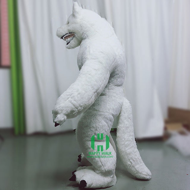 2.2M cosplay adult realistic animals wolf inflatable mascot costume for sale