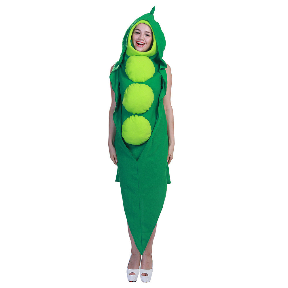 Funny Jumpsuit Halloween Costume for Adult Fruit Tunic Cosplay Carnival Party Group Family Matching Pea Banana Costume