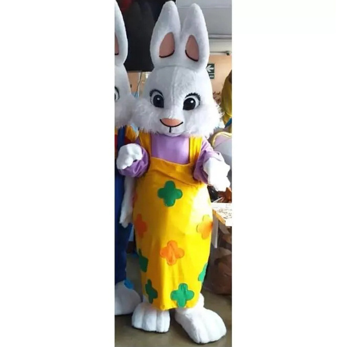 HI Custom Costume Mascot White Bing Rabbit