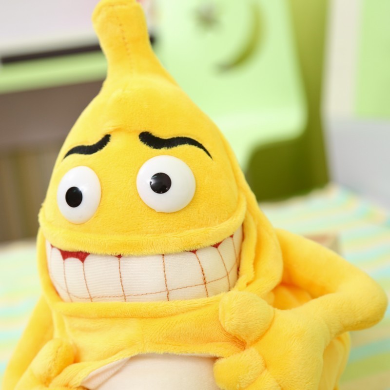 Tricky and Funny Banana Man Plush Toy Evil Mr. Banana Stuffed Plant Doll Toy Creative Pillow Gift Girls Boys