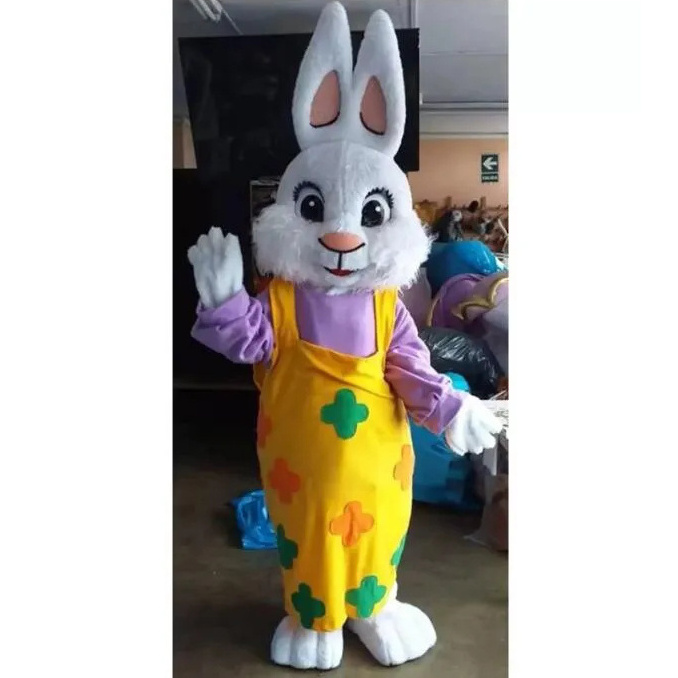 HI Custom Costume Mascot White Bing Rabbit