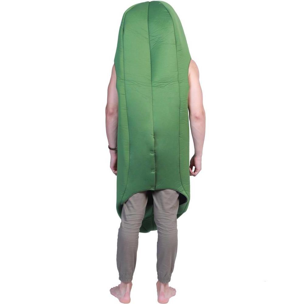 Low price Halloween Carnival party fancy dress funny adult man Cucumber costume mascot for men jumpsuit